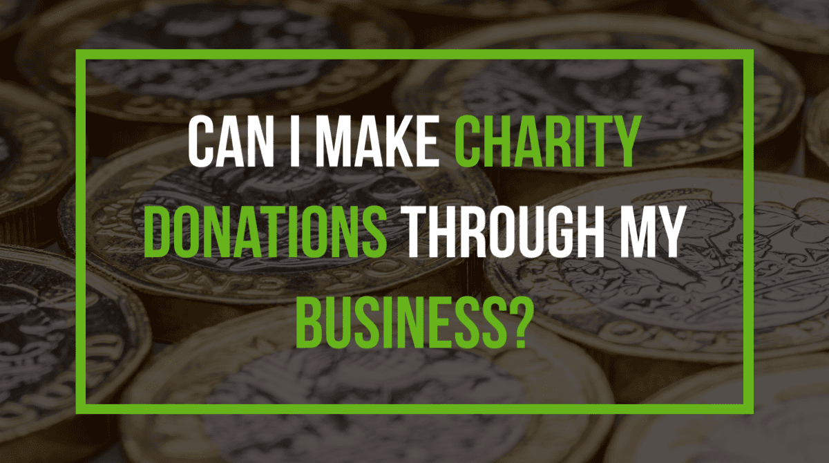 Can I make charity donations through my business?